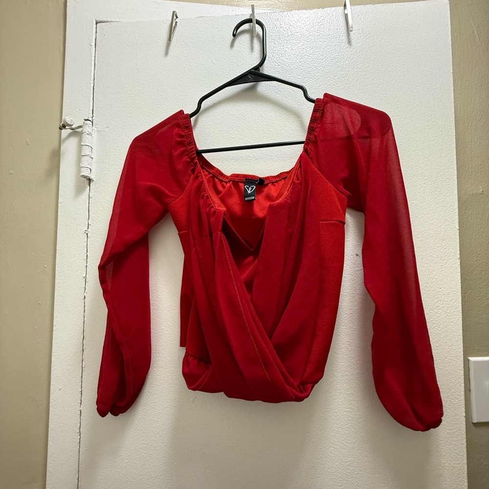 Elegant Red Women's Top
